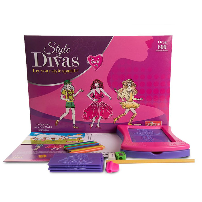 Style Divas Fashion Design Kit for Girls | 600+ Outfits | Ages 4–8 Years-simple-Toymate-Toycra