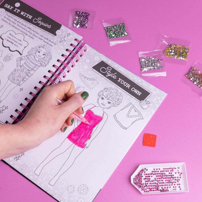 Style Stopper Crystal Fashion Design Sketch Book-Activity Books-SBC-Toycra