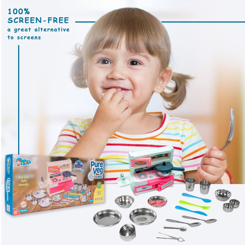 Sunny 21 Pieces Pure Veg Jumbo Kitchen Play Set