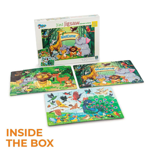 Sunny 3 in 1 Jigsaw Puzzle-Puzzles-Sunny-Toycra