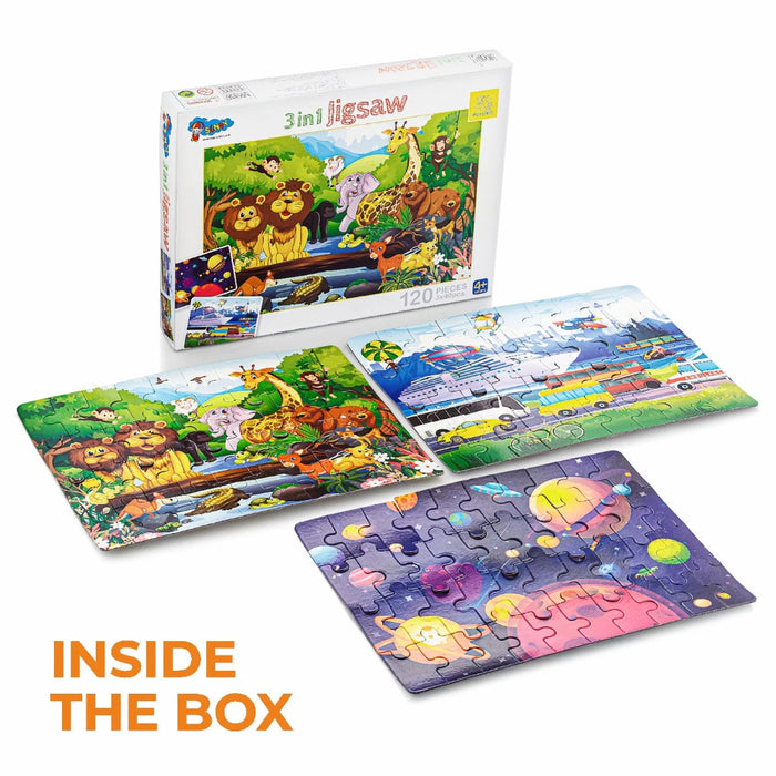 Sunny 3 in 1 Jigsaw Puzzle-Puzzles-Sunny-Toycra