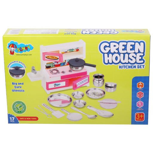 Sunny Green House Kitchen Playset -19 pieces-Pretend Play-Sunny-Toycra