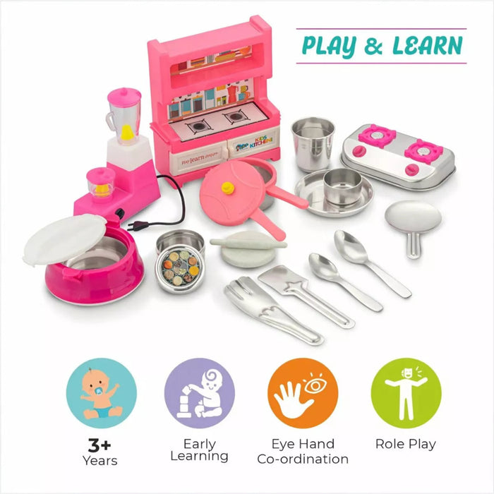 Sunny India Today Kitchen Set Stainless Steel-Pretend Play-Sunny-Toycra