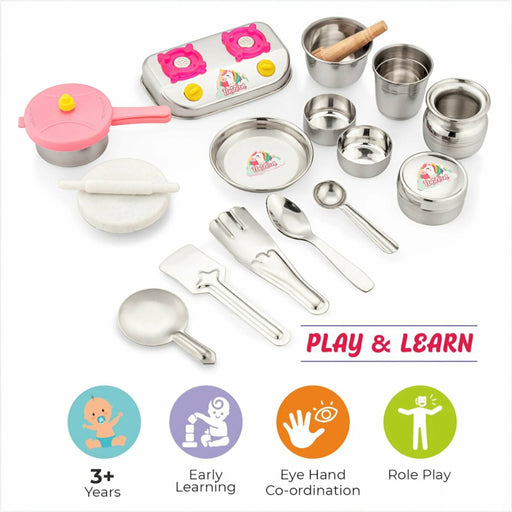Sunny Unicorn Steel Kitchen Kit -SY1095-Pretend Play-Sunny-Toycra