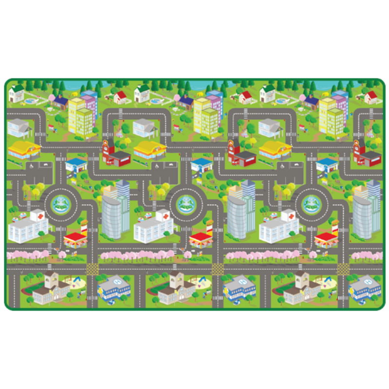 Sunta Heat Transferred Printed Roll Mat - City Map
