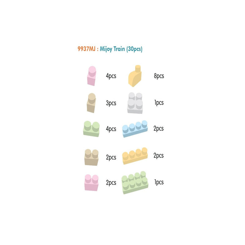 Sunta Mijoy Rice Husk Toy Blocks - 30 Pcs