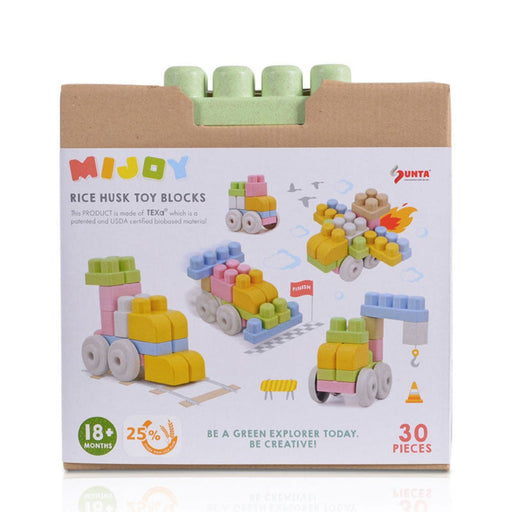 Sunta Mijoy Rice Husk Toy Blocks - 30 Pcs-Construction-Sunta-Toycra
