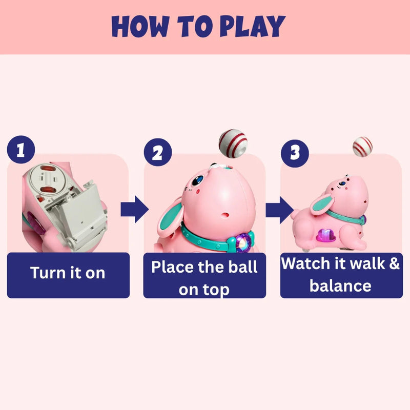 Tak Tak Toys Balancing Bunny - Interactive Musical Toy