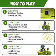Tak Tak Toys Dino Tractor - Interactive Toy with Ring Toss Game
