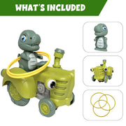 Tak Tak Toys Dino Tractor - Interactive Toy with Ring Toss Game