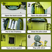 Tak Tak Toys Dino Tractor - Interactive Toy with Ring Toss Game