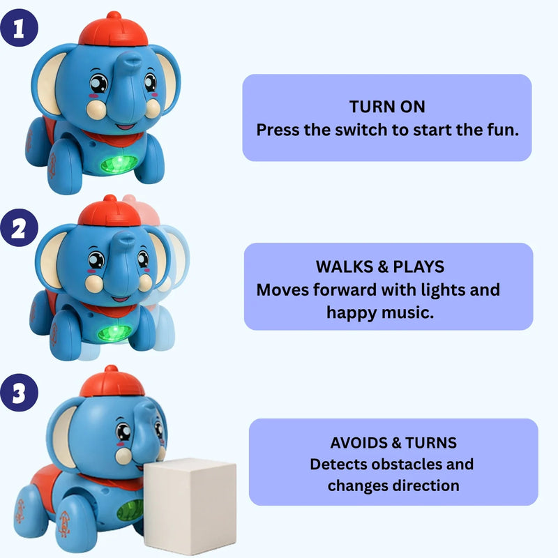 Tak Tak Toys Jumpy Elephant - Interactive Musical Toy