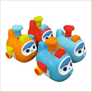 Techno Toys Cartoon Airplane Press and Go Friction Toys ( Pack Of 4 )