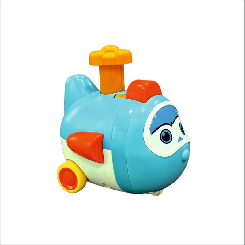 Techno Toys Cartoon Airplane Press and Go Friction Toys ( Pack Of 4 )