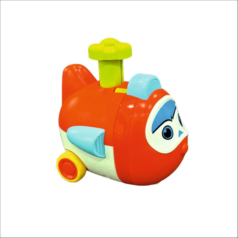 Techno Toys Cartoon Airplane Press and Go Friction Toys ( Pack Of 4 )