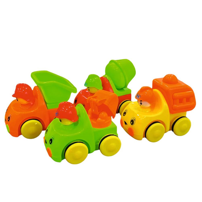 Techno Toys Cartoon Builder Construction Series Truck Toys ( Pack of 4) - Multicolor-Vehicles-Techno Toys-Toycra