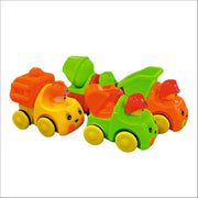 Techno Toys Cartoon Builder Construction Series Truck Toys ( Pack of 4) - Multicolor