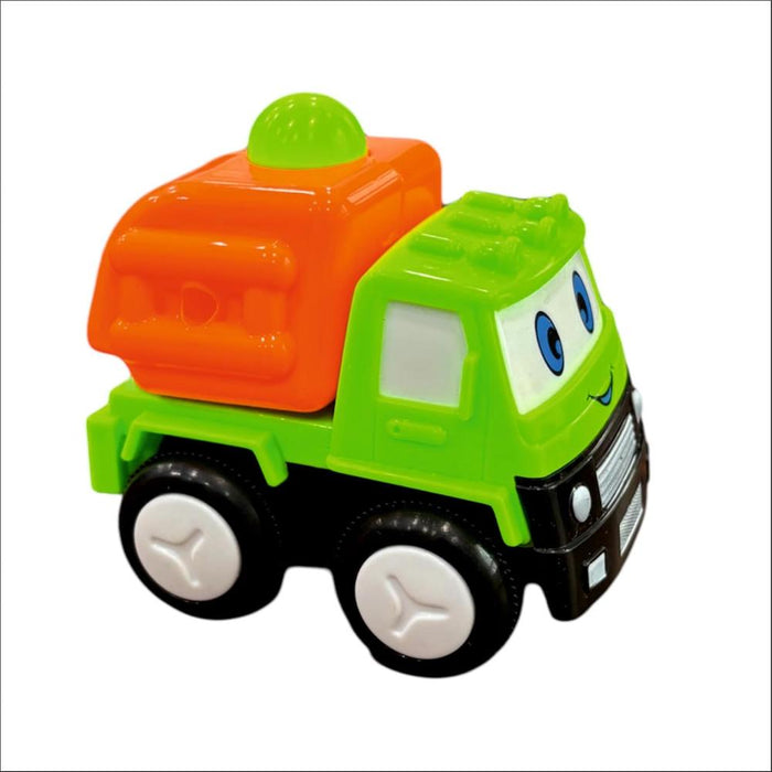 Techno Toys Cute Cartoon Construction Series Truck Toys ( Pack of 4) - Multi Color-Vehicles-Techno Toys-Toycra