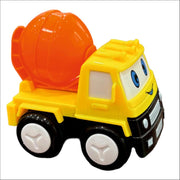 Techno Toys Cute Cartoon Construction Series Truck Toys ( Pack of 4) - Multi Color