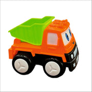 Techno Toys Cute Cartoon Construction Series Truck Toys ( Pack of 4) - Multi Color
