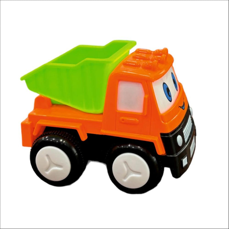 Techno Toys Cute Cartoon Construction Series Truck Toys ( Pack of 4) - Multi Color