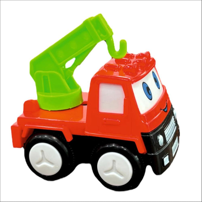 Techno Toys Cute Cartoon Construction Series Truck Toys ( Pack of 4) - Multi Color-Vehicles-Techno Toys-Toycra