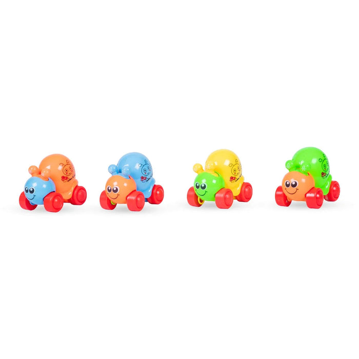 Techno Toys Cute Snail Push and Go Friction Toy - Multi Color-Action & Toy Figures-Techno Toys-Toycra