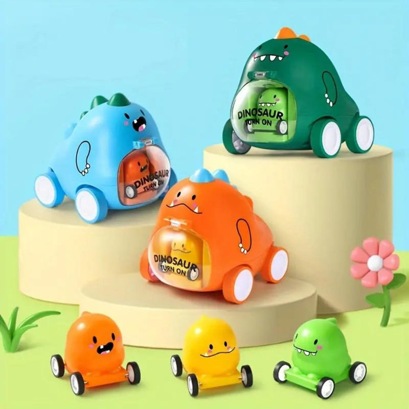 Techno Toys Dinosaur With Baby Friction Auto Toys for Kids - Pack of 3