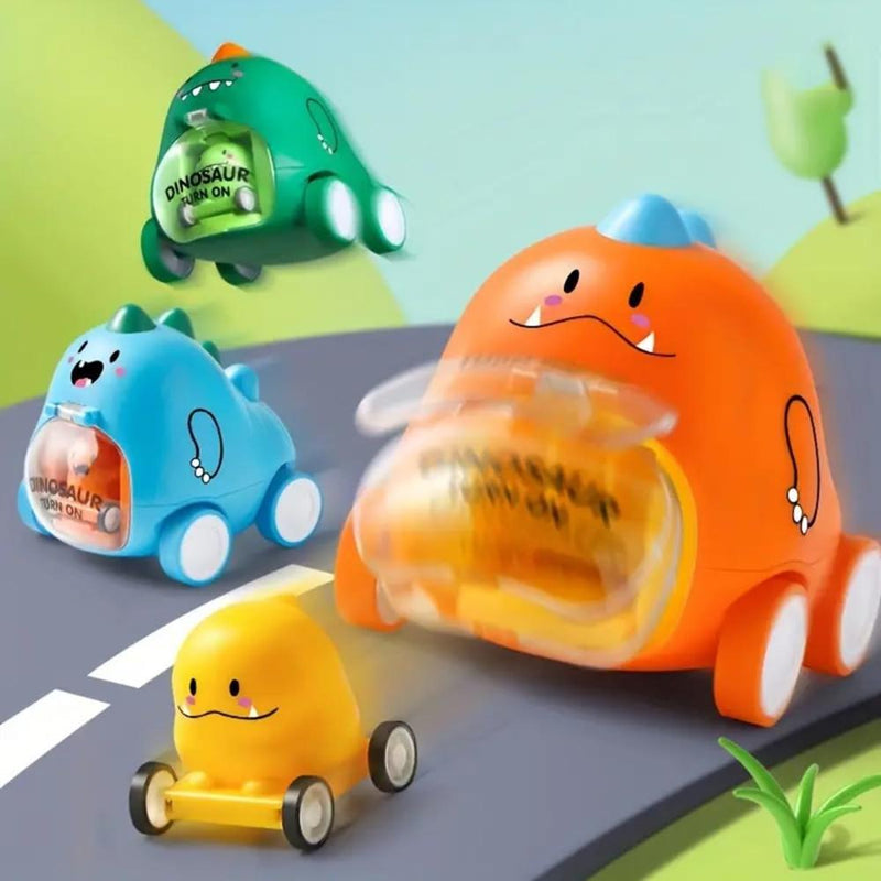 Techno Toys Dinosaur With Baby Friction Auto Toys for Kids - Pack of 3