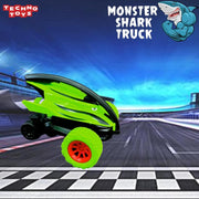 Techno Toys Monster Shark Truck Friction Powered Cars (Pack of 3)