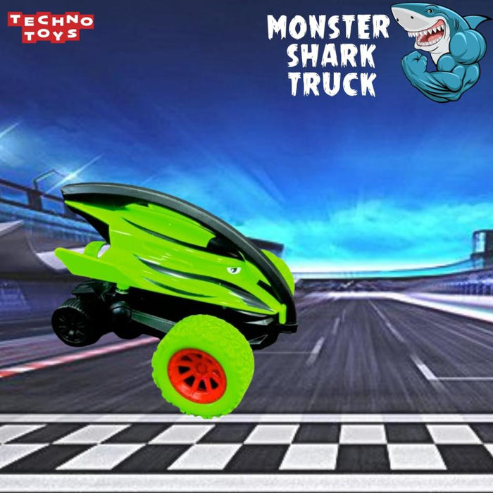 Techno Toys Monster Shark Truck Friction Powered Cars (Pack of 3)-Vehicles-Techno Toys-Toycra