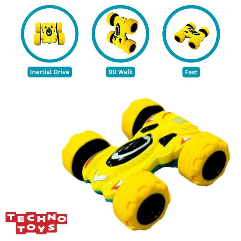 Techno Toys Pull Back Double-Sided Friction Powered Vehicles (Pack of 3)