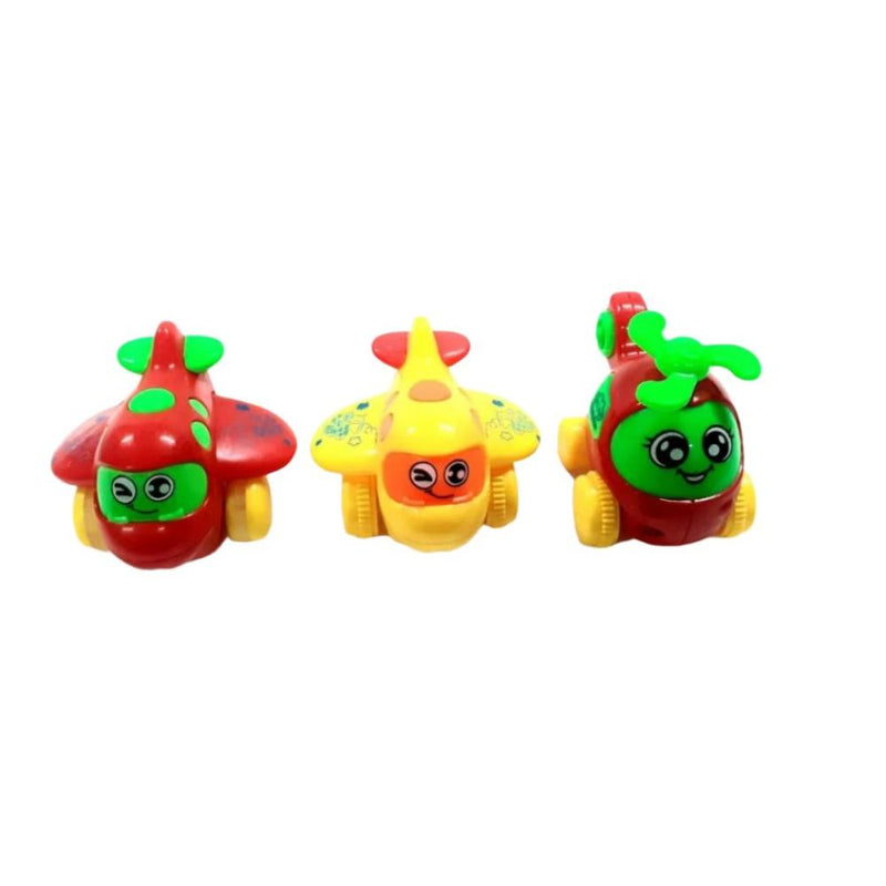 Techno Toys Push and Go Mini Aeroplane & Mini Helicopter ( Pack Of 3)