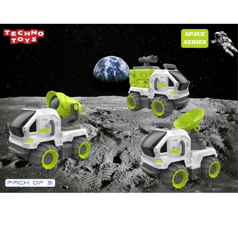 Techno Toys Space Vehicle Set Friction Powered Truck (Pack of 3)