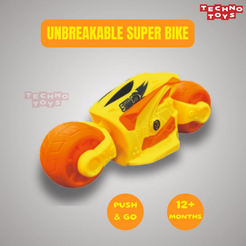 Techno Toys Unbreakable Pull Back Vehicles Superbike (Pack of 2)