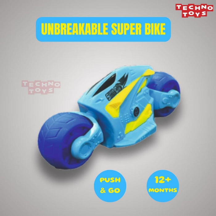 Techno Toys Unbreakable Pull Back Vehicles Superbike (Pack of 2)-Vehicles-Techno Toys-Toycra