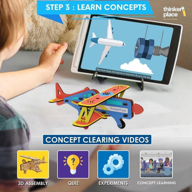 ThinkerPlace Build Your Own Fighter Plane Toy For Kids