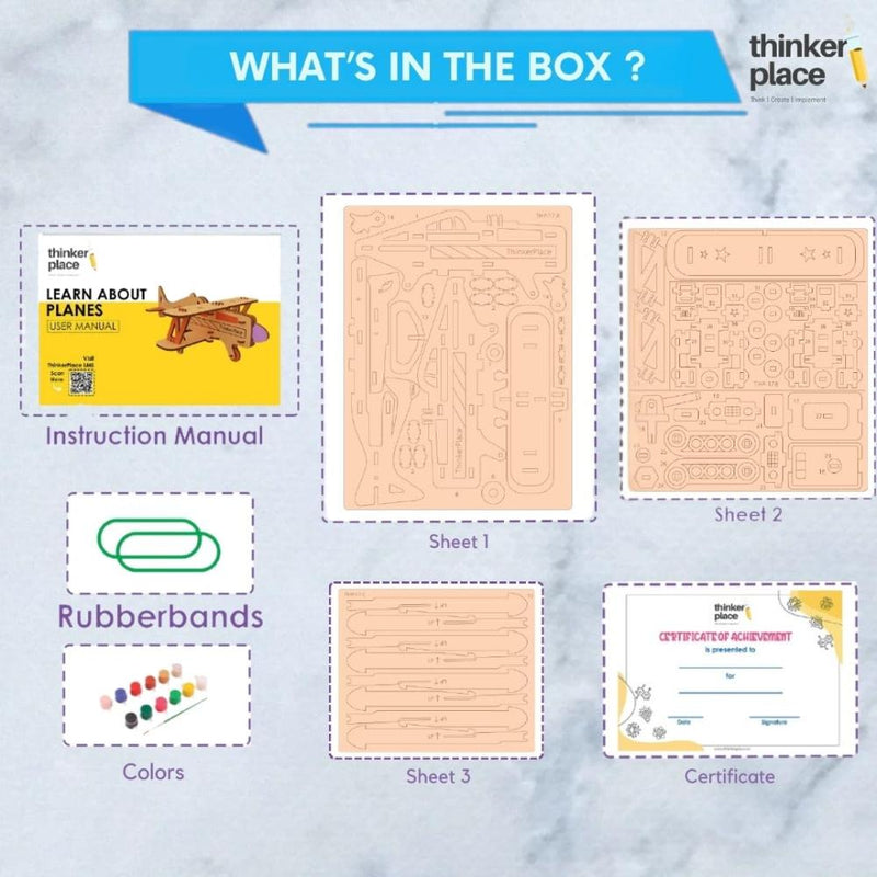 ThinkerPlace Build Your Own Fighter Plane Toy For Kids