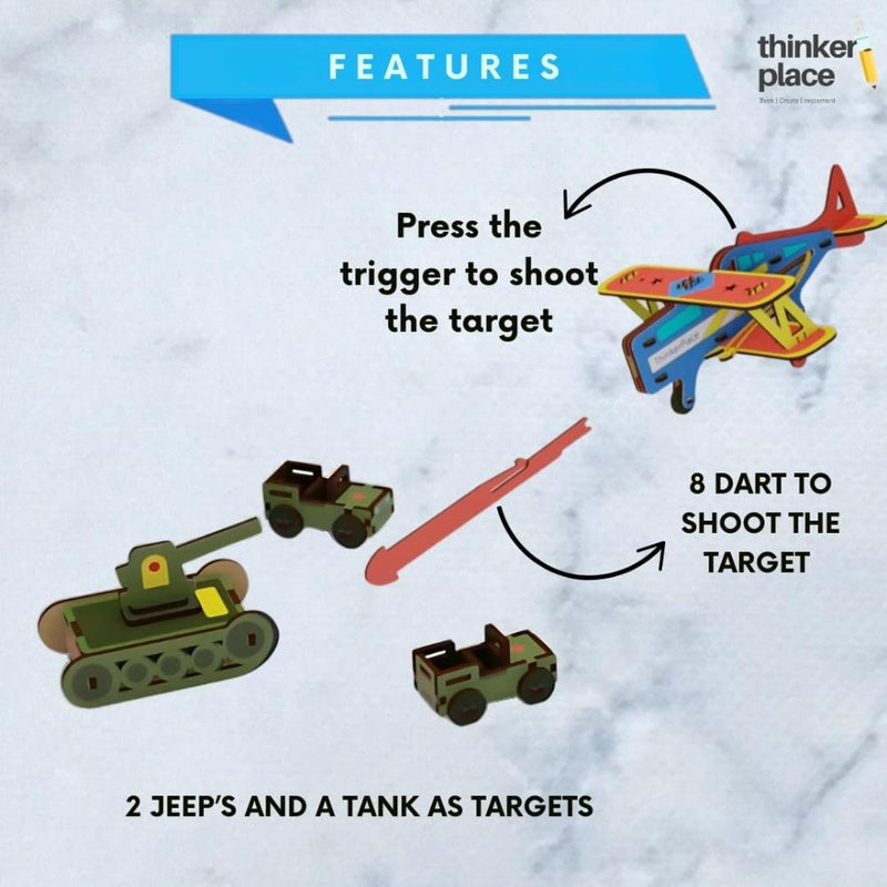 ThinkerPlace Build Your Own Fighter Plane Toy For Kids
