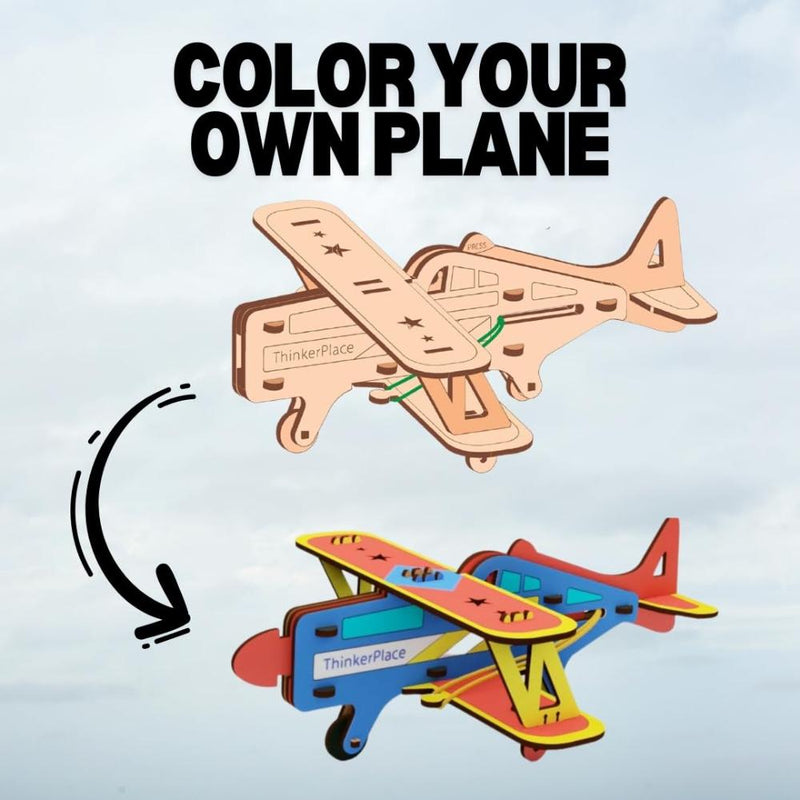 ThinkerPlace Build Your Own Fighter Plane Toy For Kids
