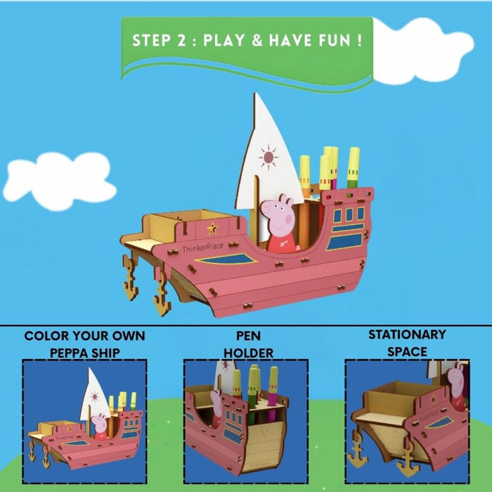 ThinkerPlace Peppa Pig Model Ship Pen Stand-STEM toys-Thinkerplace-Toycra