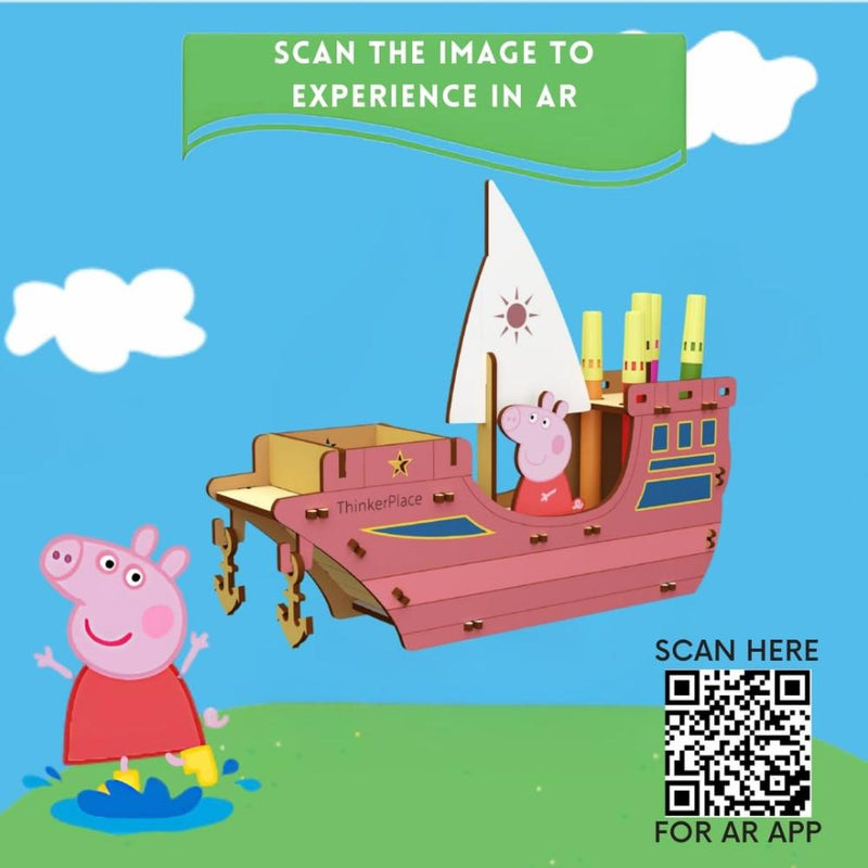 ThinkerPlace Peppa Pig Model Ship Pen Stand