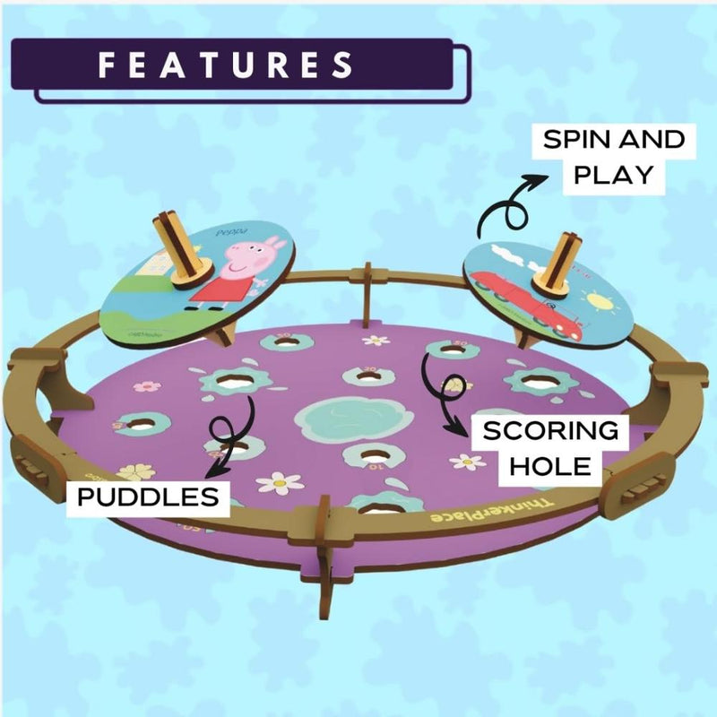 ThinkerPlace Peppa's Muddy Puddle Spin Tops Game