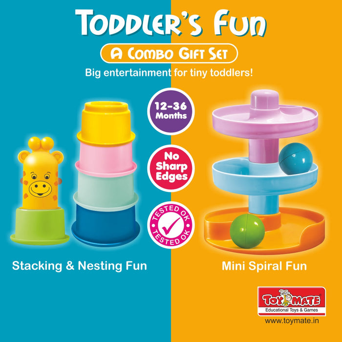 Toddler's Fun - A 2 in 1 Combo Gift Set-simple-Toymate-Toycra