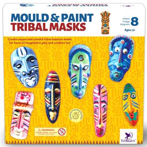 Toy Kraftt Mould & Paint Tribal Masks - Fridge Magnet Making DIY Kit