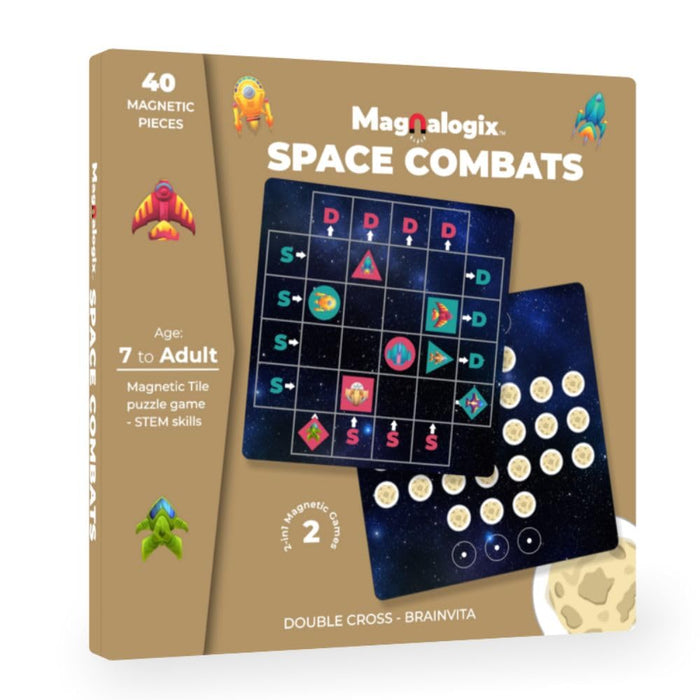 ToyKraft Magnalogix Space Combats 2 in 1 Magnetic Logic Game-Puzzles-Toykraftt-Toycra