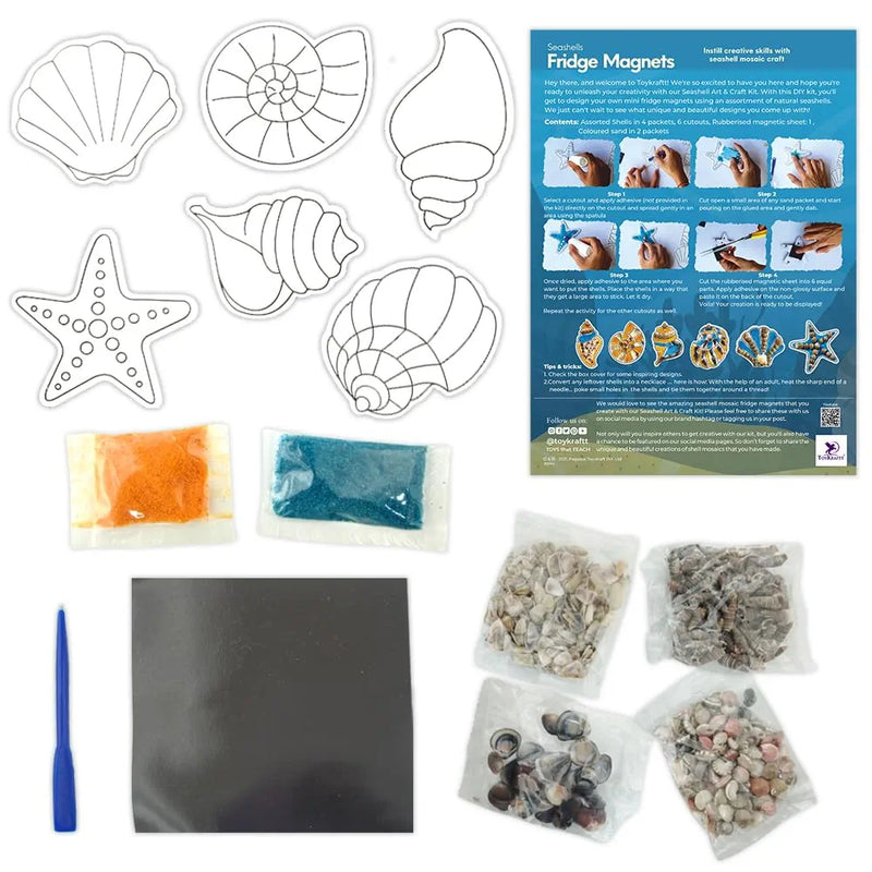 ToyKraftt DIY Seashell Fridge Magnet Making Kit