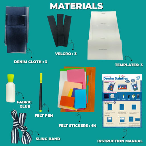 ToyKraftt Denim Dainties Craft Kit