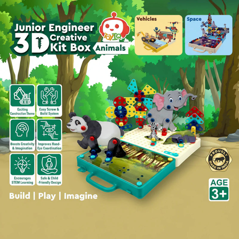 Toyiq Junior Engineer 3D Creative Kit Box Animal