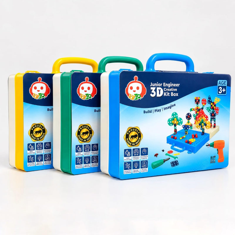 Toyiq Junior Engineer 3D Creative Kit Box -Multi Color
